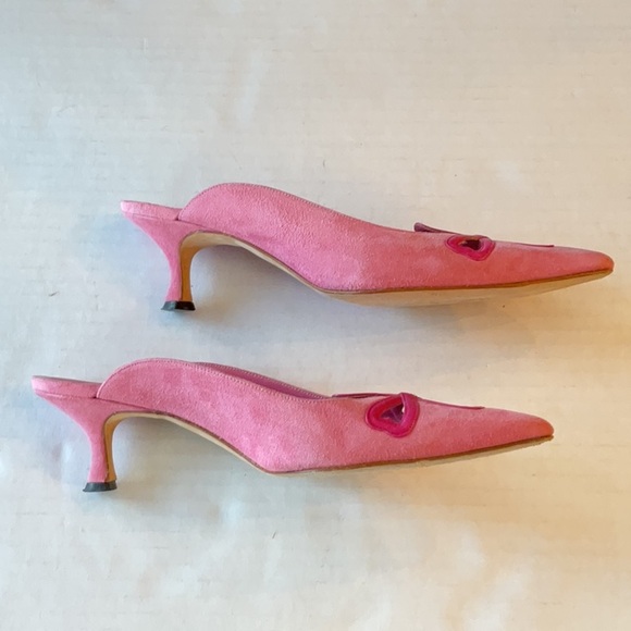 Manola Blahnik pink suede mule size 37.5 (US 7.5) - Picture 6 of 9